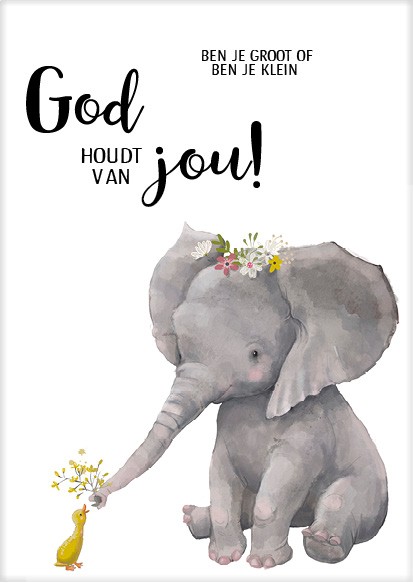 Poster 50x70 God houdt van jou - MA33212 -  Posters XL  bij MajesticAlly