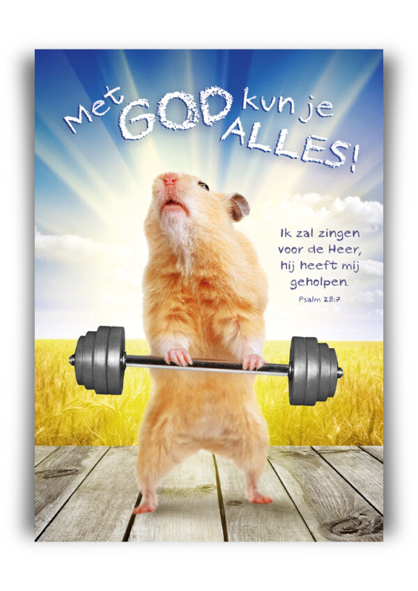 Poster 50x70 met God kun je alles - MA11314 -  Posters XL  bij MajesticAlly