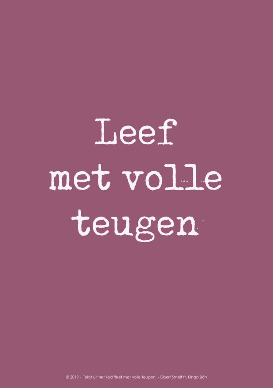 Poster A4 'Leef met volle teugen - roze' - MA33529 - Posters A4 bij MajesticAlly