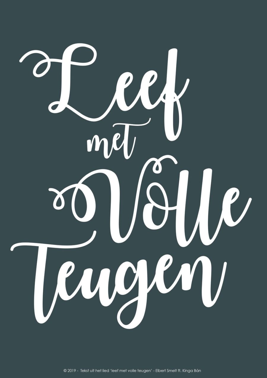 Poster A4 'Leef met volle teugen - Groen' - MA33530 - Posters A4 bij MajesticAlly