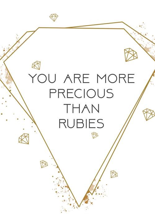 Poster A3 'You are more precious' - MA33123 -  Posters A3 bij MajesticAlly