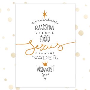 Poster A4  'Wonderbare Raadsman' - MA36201 -  Diverse kerstcadeaus bij MajesticAlly