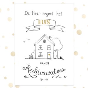 Poster A4 'De Heer zegent het huis' - MA36209 -  Posters A4 bij MajesticAlly