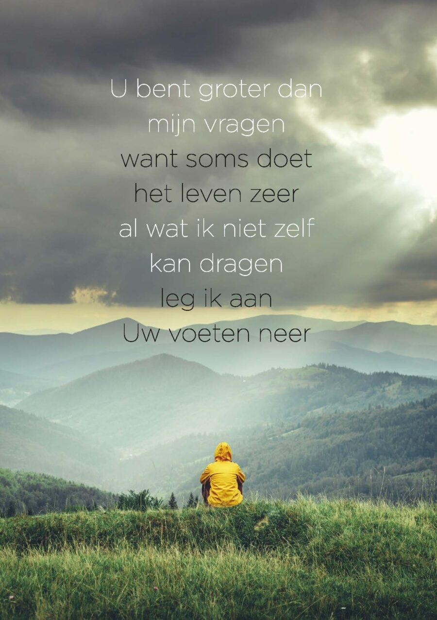 Poster A4 U bent groter dan mijn vragen - Opwekking 677 - 552661P - Posters bij MajesticAlly