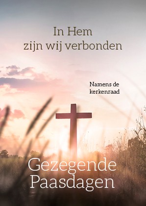 100 Voordeelkaarten 'Gezegende paasdagen - in Hem verbonden' - MA38083 -  Pasen bij MajesticAlly