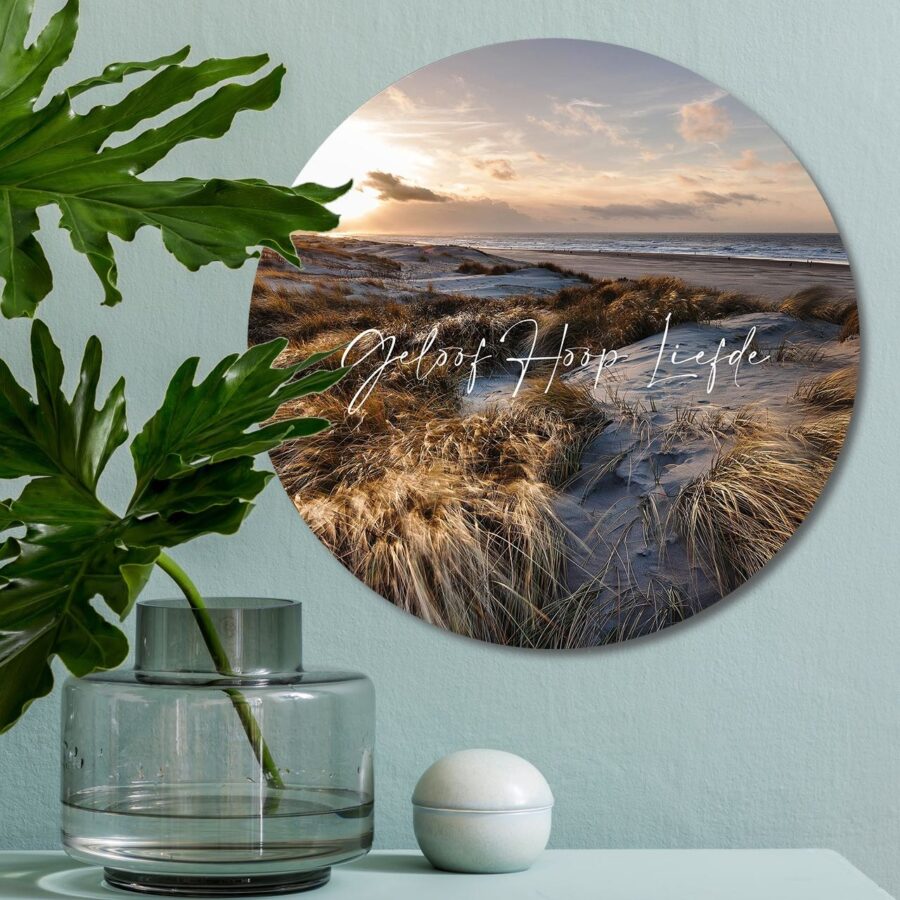 Muurcirkel 'Geloof, hoop, liefde' - 30 cm - MA39205 - Wanddeco bij MajesticAlly