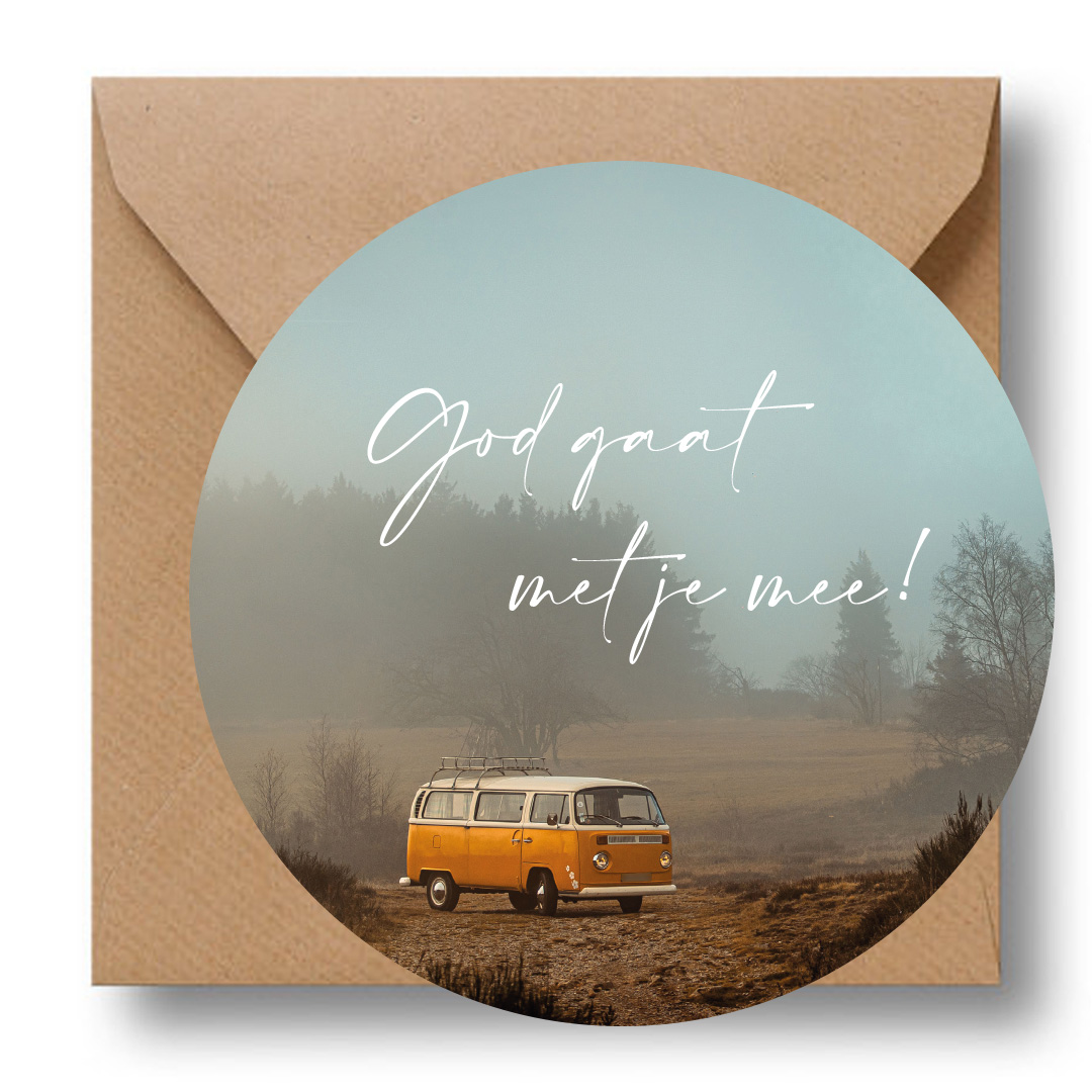 Cirkelcadeau 'God gaat met je mee - busje'