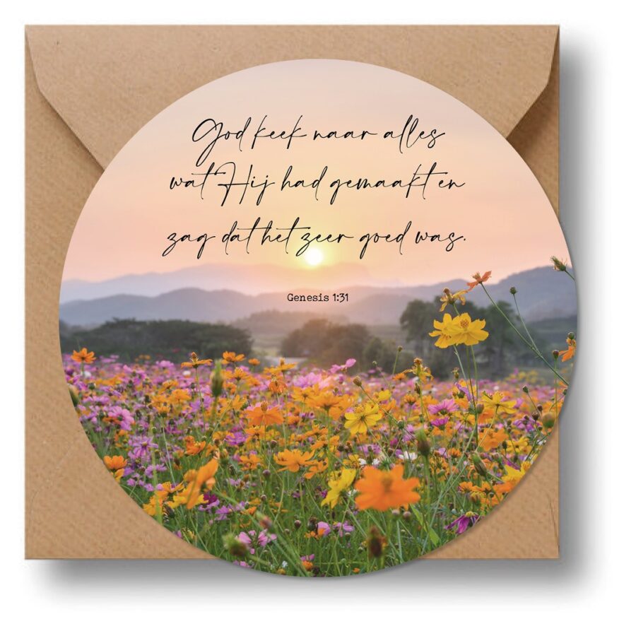 Cirkelcadeau 'Bloemenveld' - MA39621 - Cadeauborden bij MajesticAlly