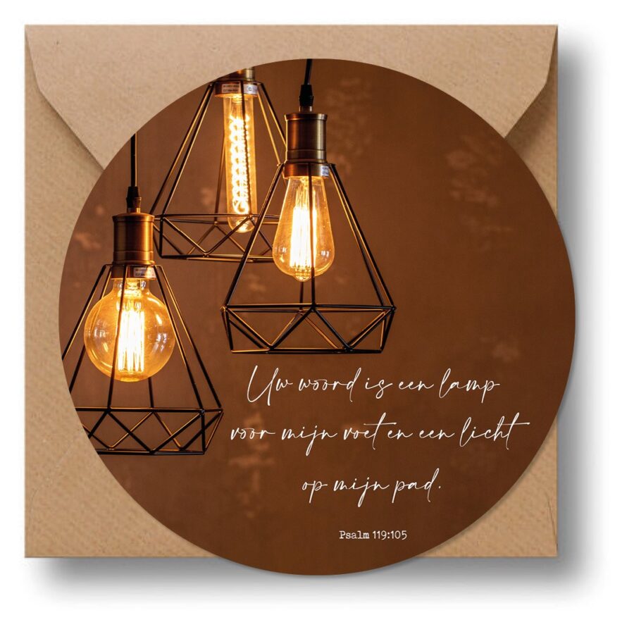 Cirkelcadeau 'Uw woord is een lamp' - MA39631 - Cadeauborden bij MajesticAlly