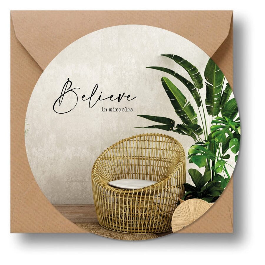 Cirkelcadeau 'Believe in miracles' - MA39632 - Cadeauborden bij MajesticAlly