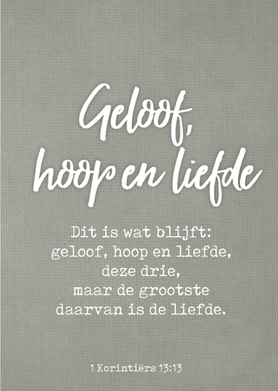 Wenskaart 'Geloof, hoop en liefde' - MA43028 -  Courage bij MajesticAlly