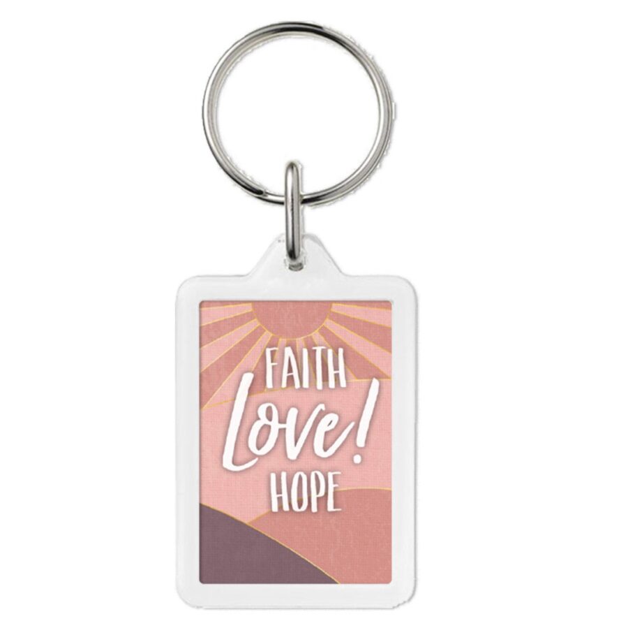 Sleutelhanger 'Faith, love, hope' - MA43211 -  Sleutelhangers bij MajesticAlly