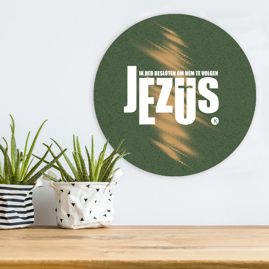 OW70104 - Muurcirkel 'Ik heb besloten Hem te volgen - Jezus'