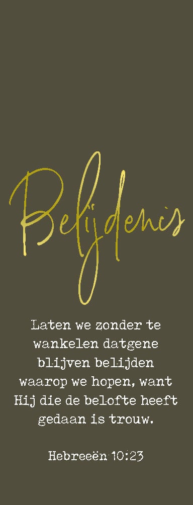 MA52106 - Boekenlegger 'Belijdenis Hebreeën 10:23'