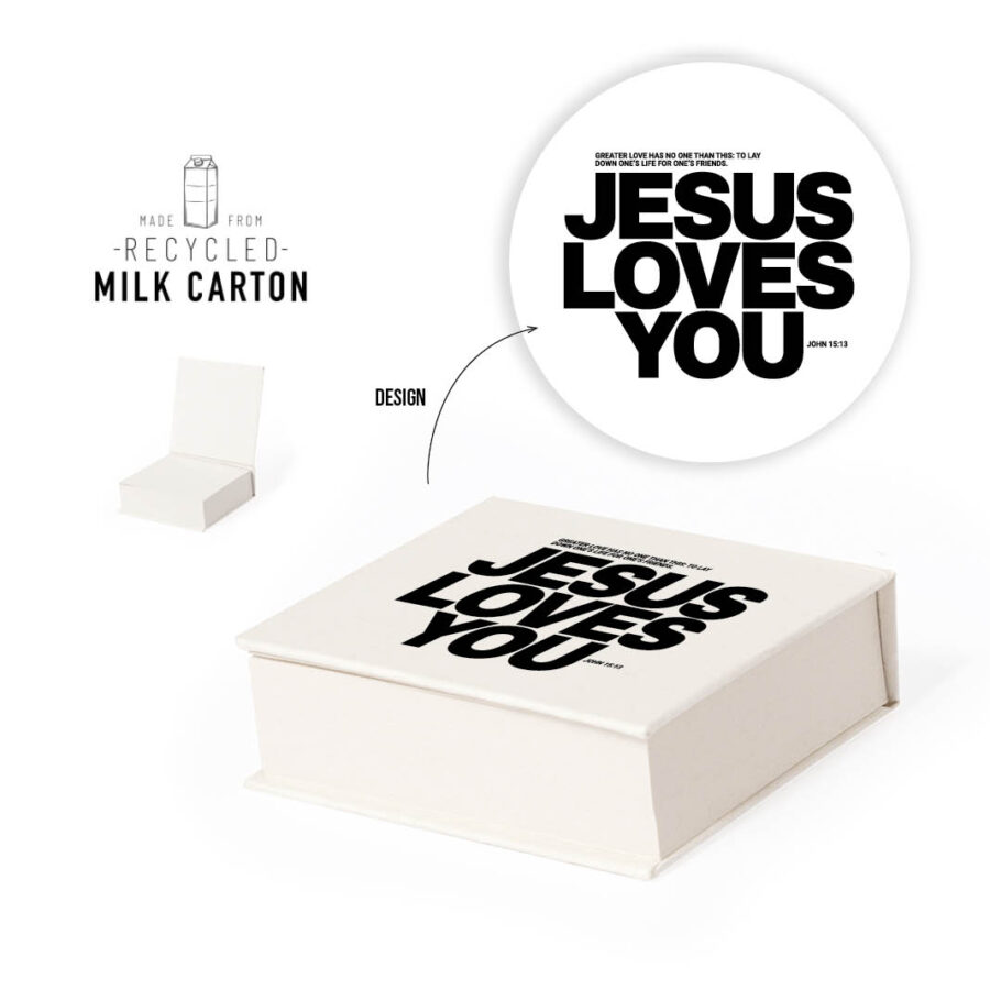 Memoblokje Jesus love you